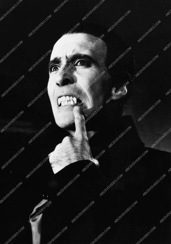 Christopher Lee pointing out his fangs film Uncle Was a Vampire 1629-28