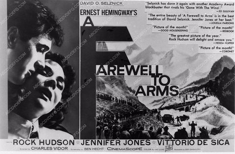 ad slick Rock Hudson Jennifer Jones A Farewell To Arms 2096-25