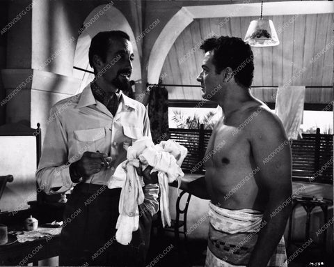 Christopher Lee shirtless Cornel Wilde film Beyond Mombasa 2198-02