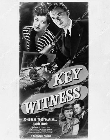 ad slick Trudy Marshall John Beal film Key Witness 2350-01