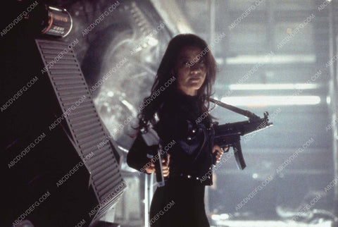 action babe Michelle Yeoh w her machine guns James Bond Tomorrow Never Dies 35m-13490