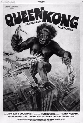 ad slick sci-fi cult film Queen Kong 3748-02