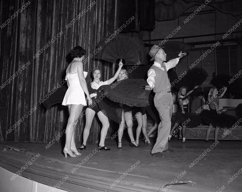 chorus showgirls dance rehearsel for Los Angeles night club 45bx06-375