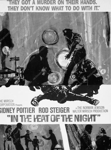 ad slick Sidney Poitier Rod Steiger In The Heat of the Night 5418B-07