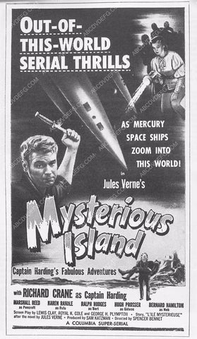 ad slick Richard Crane serial film Mysterious Island 6002-08