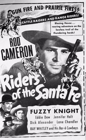 ad slick Rod Cameron Fuzzy Knight film Riders of the Santa Fe 6002-09