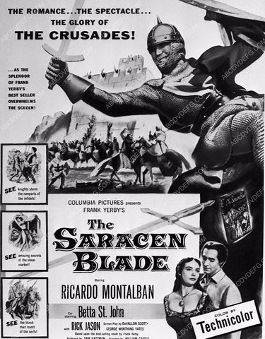 ad slick Ricardo Montalban Betta St John film The Saracen Blade 6315-04