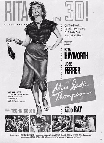 ad slick Rita Hayworth film Miss Sadie Thompson 6619-37