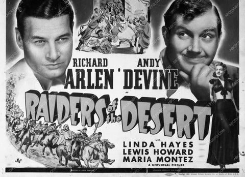 ad slick Richard Arlen Andy Devine film Raiders of the Desert 7600-30