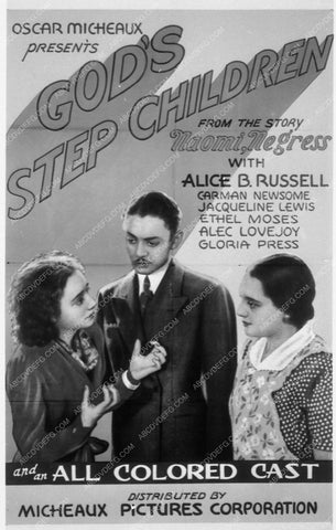 ad slick Oscar Micheaux all black cast film God's Step Children 9021-33