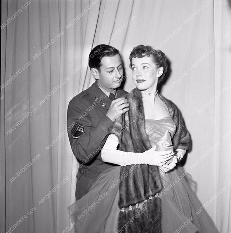 1949 Oscars Phyllis Kirk and date Academy Awards aa1949-64</br>Los Angeles Newspaper press pit reprints from original 4x5 negatives for Academy Awards.