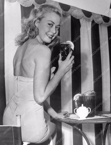 Adele Mara enjoys a tall glass of ice tea behind the scenes 8b20-1708