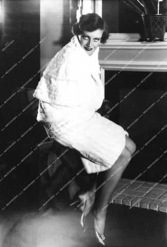 Joan Crawford fashion in fur portrait - 1928 silent film Our Dancing Daughters - 0449-028