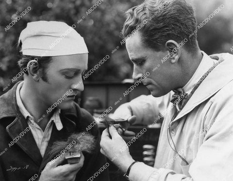 Norman Kerry gets makeup on set silent film Body and Soul - 11030-035