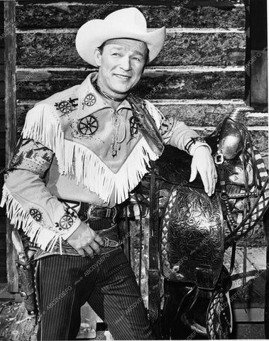 portrait Roy Rogers and one of his prize saddles 12146-10
