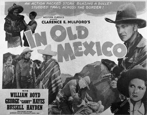 ad slick William Boyd Hopalong Cassidy film In Old Mexico 360-13