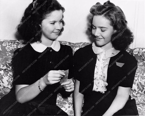 candid Shirley Temple and her stand-in at MGM 563-26