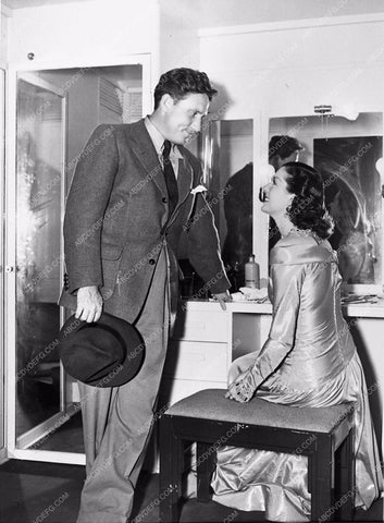 candid Spencer Tracy Rosalind Russell in dressing room behind scenes 716-04