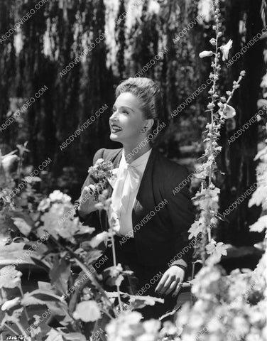 Bonita Granville out among the flowers film Andy Hardy's Blonde Trouble 739-21