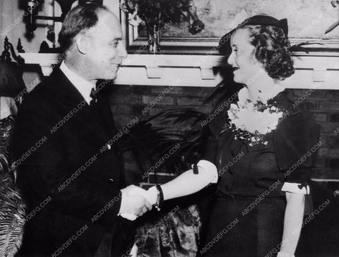 1936 candid photo Bette Davis Boston Mayor Edwin D. Childs 842-18