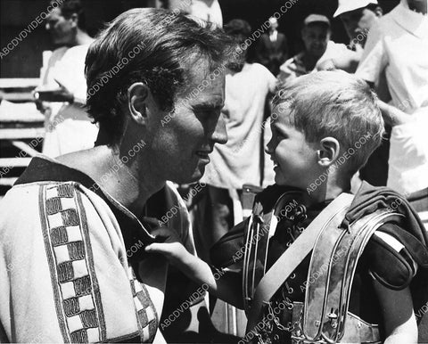 Charlton Heston and son on set film Ben-Hur 944-29