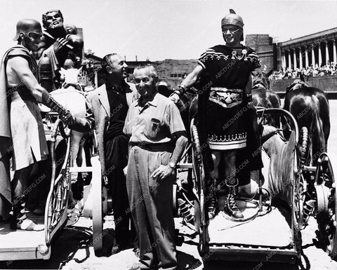 Charlton Heston William Wyler Stephen Boyd behind the scenes Ben-Hur 946-06