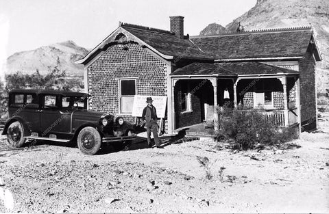 c 1927 The Bottle House Rhyolite Nevada vintage automobile 1099-02