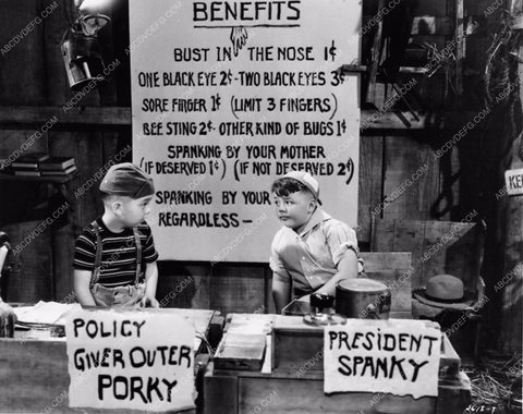Spanky & Porky Our Gang selling insurance comedy 1157-16