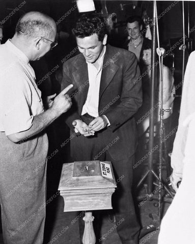 candid John Garfield visiting the set The Hoodlum Saint 1161-16