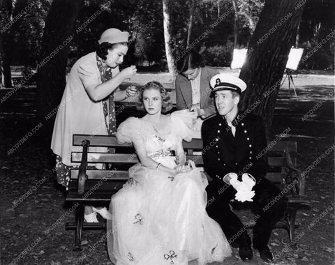 candid James Jimmy Stewart Florence Rice Navy Blue and Gold 1197-17