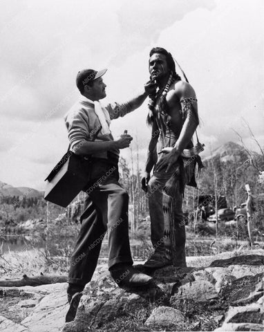 candid Ricardo Montalban makeup Across the Wide Missouri 1197-25