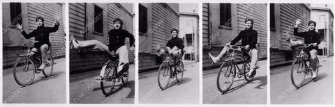 Buddy Ebsen bicycle riding compilation backlot shot 1197-33