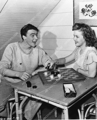 candid Jerome Courtland Shirley Temple playing checkers film Kiss and Tell 1206-30