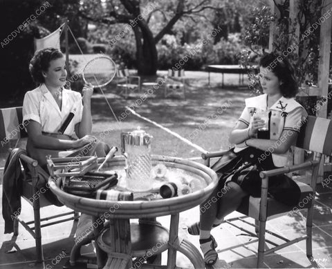 Laraine Day Shirley Temple ready for tennis film Kathleen 1208-26