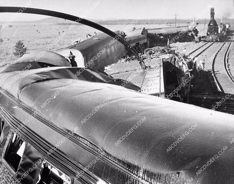 news photo disaster train wreck Santa Fe Super Chief in Williams, Arizona 1293-22