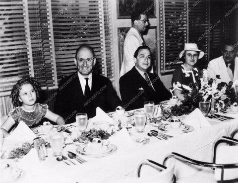 candid luncheon Shirley Temple Al Cohen William Goetz Jean Hersholt 1312-13