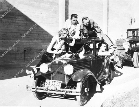 Charlotte Greenwood Buster Keaton Reginald Denny Cliff Edward 1930 Austin automobile 1319-12