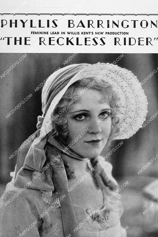 promo for Phyllis Barrington in first film The Reckless Rider 1331-31