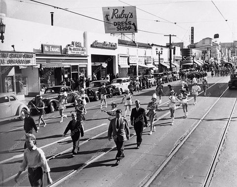 historic Los Angeles Hollywood parade cool stores and cars 1333-04