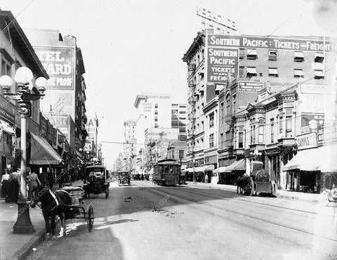 1926 historic Los Angeles Spring St. still horse and buggy on road 1333-05