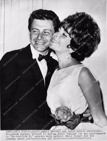news photo candid hollywood Elizabeth Taylor Eddie Fisher Academy Awards 1358-15