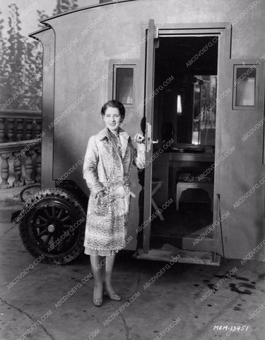 candid Norma Shearer outside of her portable MGM dressing room 1407-33