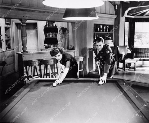 Laraine Day Alan Marshall shooting pool film Bride By Mistake 1483-17