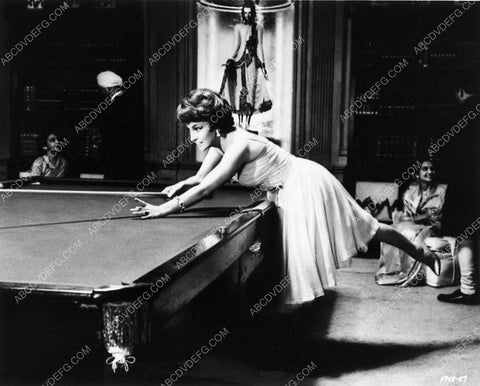Gina Lollobrigida shooting pool film Never So Few 1483-26