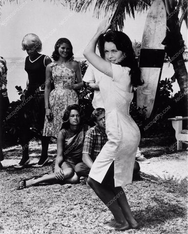 sexy Susan Hart doing her beach dance teen film Ride the Wild Surf 1573-17
