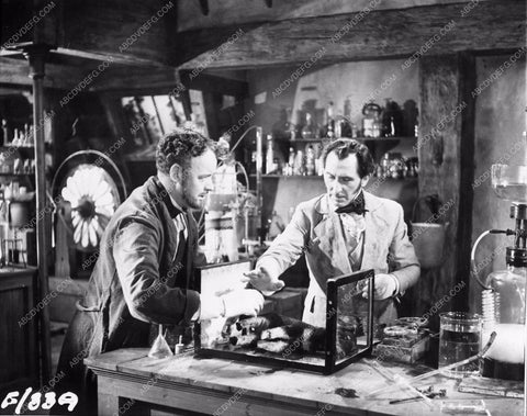 candid Christopher Lee in makeup horror film Curse of Frankenstein 1714-28