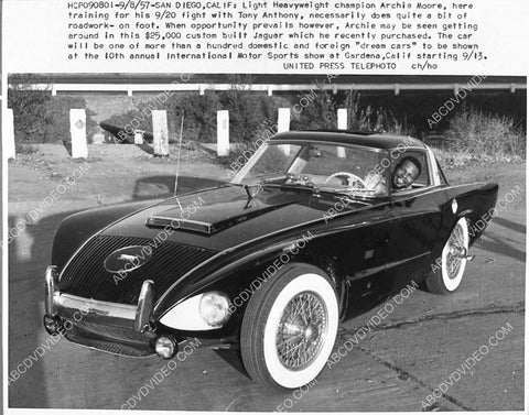 boxing champion Archie Moore in his custom Jaguar automobile 1721-19