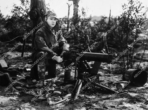Harry Langdon manning the machine gun silent film The Strong Man 1751-10