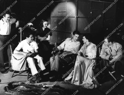 candid Frank Capra Ronald Colman John Howard Jane Wyatt Margo on set film Lost Horizon 1751-36