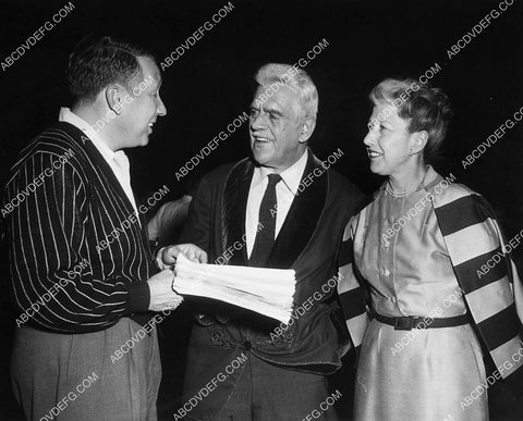 Boris Karloff w his wife on set film Frankenstein 1970 1885-29